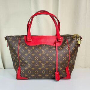 Louis Vuitton Monogram Canvas Estrella Shoulder Bag Tote with Red Handles